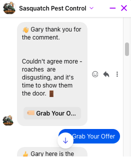 Bot sends direct message