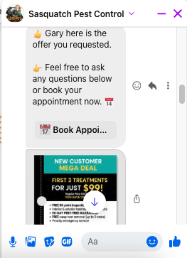 Customer interacts with bot via DM