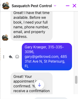 Customer books appointment