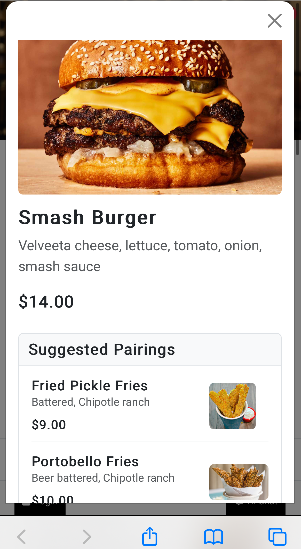 Suggested Menu Pairings